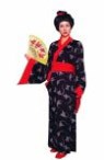 This geisha costume includes dress and corset with pillow.