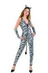 Zebra costume includes jumpsuit &amp; ears. Material : Crushed velvet (100 % polyetser).