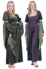 Renaissance Queen costume - This beautiful dress comes in choice of majestic colors and has Lame Sleeves. One size fits most people. You will truly feel like a queen!