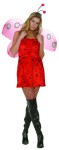 Sexy Lady bug costume includes velvet dress w/invisible zipper, shoulder straps, 24'' wings and antenna. Also available in Adult Size:&nbsp;<a href="/SEXY-LADYBUG-COSTUME-Grp-123Z81401.aspx">Z81401</a>.