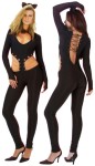 Wild Whiskers costume includes stretch bodysuit with chains &amp; eyelets. Lace-up closure on back. Sequine cat ears. Also available in Adult Size:&nbsp;<a href="/WILD-WHISKERS-ADULT-COSTUME-Grp-123Z81413.aspx">Z81413</a>.