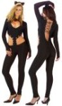 Wild Whiskers costume includes stretch bodysuit with chains &amp; eyelets. Lace-up closure on back. Sequine cat ears. Also available in Plus Size:&nbsp;<a href="/WILD-WHISKERS-COSTUME-Grp-123Z81413-plus.aspx">Z81413-plus</a>.