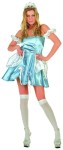 Cinderella costume includes satin dress with invisible zipper &amp; clear shoulder straps, sewn on petticoat skirt. Crown &amp; necklace excluded. &nbsp;Also available in Adult Size:&nbsp;<a href="/CINDERELLA-COSTUME-Grp-123Z81417.aspx">Z81417</a>.