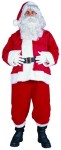 Santa suit - velboa xl costume includes the santa suit includes warm fleece red pullover jacket with white fur trim, red fleece pants, black boot tops, black belt with silver buckle and red santa hat with white fur trim. This is plus size. Normal size is