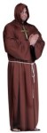Super Deluxe Hooded Robe - Black includes hooded robe &amp; waist tie cord. Single piece costume, hood &amp; robe are sewn together.
