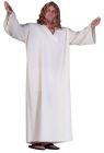 Jesus costume includes off white cotton tunic with v-neck. Made of polyester. Washable.