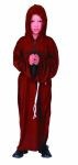 Monk costume includes hooded robe and waist tie cord. Robe : 38" long from shoulder to bottom. Material is 100% Interlock Polyester.