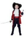 Captain pirate costume includes jacket, pants, sash and front shirt.  Made of polyester.
