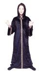 Dark illusion costume includes hooded robe with trim.