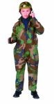 Special Forces Child Costume - Make the world safe for democracy! 100% cotton comouflage jump suit with zippered front. Comes with plastic helmet.