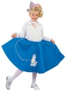 Poodle Skirt - The perfect outfit for the 50"s look. Poodle skirt costume includes felt skirt with poodle embroidered and scarf. Material is non woven felt. Length- 18"" from waist to bottom, waist is elastic and maximum 34" overall. 