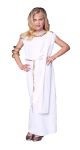 Athene costume includes gown with attached shoulder drape.