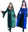 Renaissance Girl costume includes dress &amp; headpiece. 44" long from shoulder to bottom.