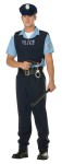 Law Enforcer Adult Costume - Includes light blue shirt, vinyl vest, navy hat, and black vinyl belt. Also available in Child Size:&nbsp;<a href="/law-enforcer-child-costume-grp-123z90264.aspx">z90264</a>.