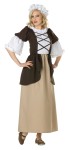 Colonial Lady Adult Costume - Includes peasant dress and mobcap.