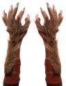 Wolf gloves - Elbow-length brown cloth gloves have attached hair and latex fingertip extensions at end of fingers. Perfect wolf look! Comfortable to wear, with great freedom of movement. Fur color may vary. Gloves do not have hair on the inside arms area. One size fits most.<br>