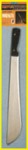 Silver Machete - Sturdy plastic machete with a soft metallic sheen. Very durable with no sharp edges. 19 inches long and 2 1/2  inches wide.