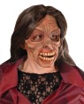 Mrs. Living Dead Mask - Female zombie style mask with sunken eyes and high cheek bones. Long old lady hair is attached for that old rotted look.