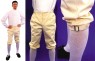 Adult Colonial Breeches - Easy wear, comfortable cotton knee-breeches. Completely washable. Light tan color