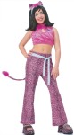Pink Josie Child Costume includes: Ears, Shirt and pants with attached tail and belt.
