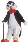 Penguin Adult Costume - Black and white acrylic faux fur jumpsuit with matching mitts, feet, and oversized head. Also includes bowtie. One size fits most adults.