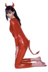 Devil Kit - Includes horns and tail. Very red shiny vinyl item.