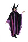 Maleficent Adult Costume -&nbsp;Full length tunic style robe with jagged border and matching collar and foam headpiece. One size fits up to size 16.