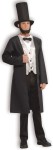 Abe Lincoln Costume - Stovepipe hat, beard, jacket with attached shirt front, vest and tie. Pants not included. One size fits most.