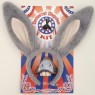 Democrat Kit - Donkey ears headpiece with vinyl nose and teeth face piece. Elastic band holds face piece in place.
