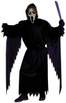 Zombie Ghost Face Child Costume - Creepy mask comes with a hooded robe and a belt.