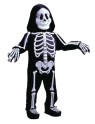 Skelebones Toddler Costume - Includes hooded jumpsuit with 3D bone-style boot tops and gloves attached. 