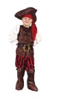 High Seas Pirate Toddler Costume - Includes: shirt, pants, belt, bandana, hat and boot tops.  Large 3T-4T.
