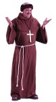 Medieval Monk Adult Costume - Step back into the middle ages with this authentic Monk look.  Costume includes: under robe, hoop with capelet, wig and rope belt.  One size fits most adults.