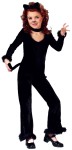 Playful Kitty Child Costume - This is one cute little cat! Stretch velvet jumpsuit with marabou trim, velvet tail and headband. 