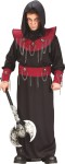 Executioner Child Costume - Heads will Roll!!! Hooded Robe with collar cuffs and belt Cahin and skull detailing makes this a very gothic costume.