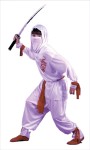 Deluxe White Ninja Child Costume - Includes white hooded shirt with red design, pants, face mask, arm &amp; leg bands and belt. (Sword not included). 