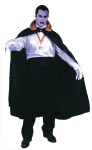 Made from a satin-like material with a Red (shown) or Black (not shown) collar. Our choice please. Please Note: this cape comes as an assortment from the manufacturer, we have no control over which color of color you will receive.