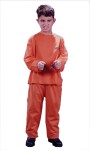 Includes: Orange printed top and matching pants. Complete with chrome plated handcuffs. 