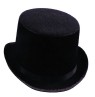 Nice quality black felt top hat.   