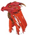 Mario Chiodo has always been known for his ultra realistic Fantasy dragon masks. Full over-the-head latex mask in red latex with red hair which covers the back of the mask. Measures 25" from tip of nose to tip of horn and about&nbsp;&nbsp;&nbsp; &nbsp;<br>21.5" from top of eye to bottom of neck.<br>