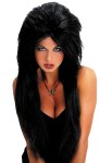 Classic long, high crown wig.  Now you can be the Mistress of the Night. Sized to fit both male and female. Designed with a stretch net under cap.