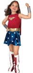 Includes two tone dress, cape, belt, boot tops, gauntlets and headpiece. *Trademark and Copyright of DC Comics. 