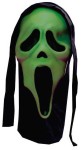 Scream Mask with attached Hood. Glows in dark.  