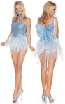 Includes: 2 Pc. Blue Pixie Dress with organza skirt and matching blue wings.  SIZES,  Large:8-10;  Medium:5-7;  Small:2-4.