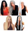 Classic, traditional straight wigs.  Multi color choices allow for many character looks.  From Witch to Vampire to Beach Bunny to any number of characters to be had.  Wig sized to fit both male and female. Designed with a stretch net under cap.