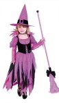 Includes: Dress with jagged overlay skirt and vest attached. Matching Witch hat.