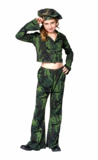 SOLDIER GIRL CHILD COSTUME