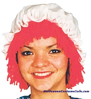 RAGGEDY ANN WIG WITH HAT 