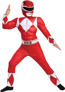 Boys Red Power Ranger Muscle Costume - Mighty Morphin