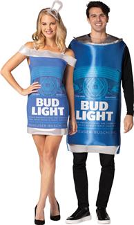 Bud Light Can Tunic & Dress Couples Costume